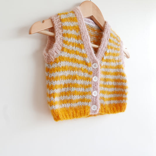 Hand knitted vest