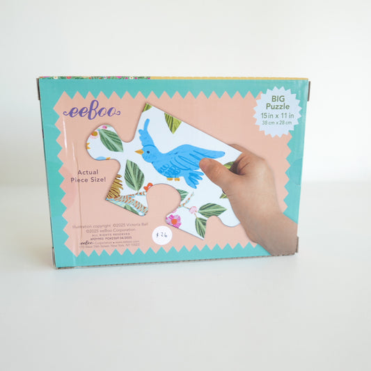eeBoo puzzle box with a bird illustration on a white background
