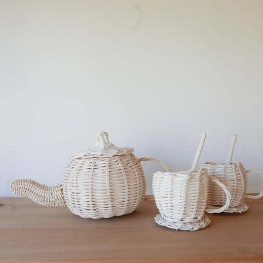 Rattan Tea Set