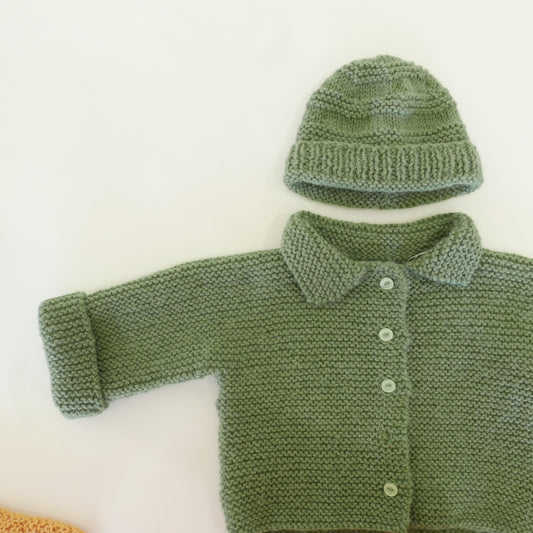 Knitwear Set in Leaf green