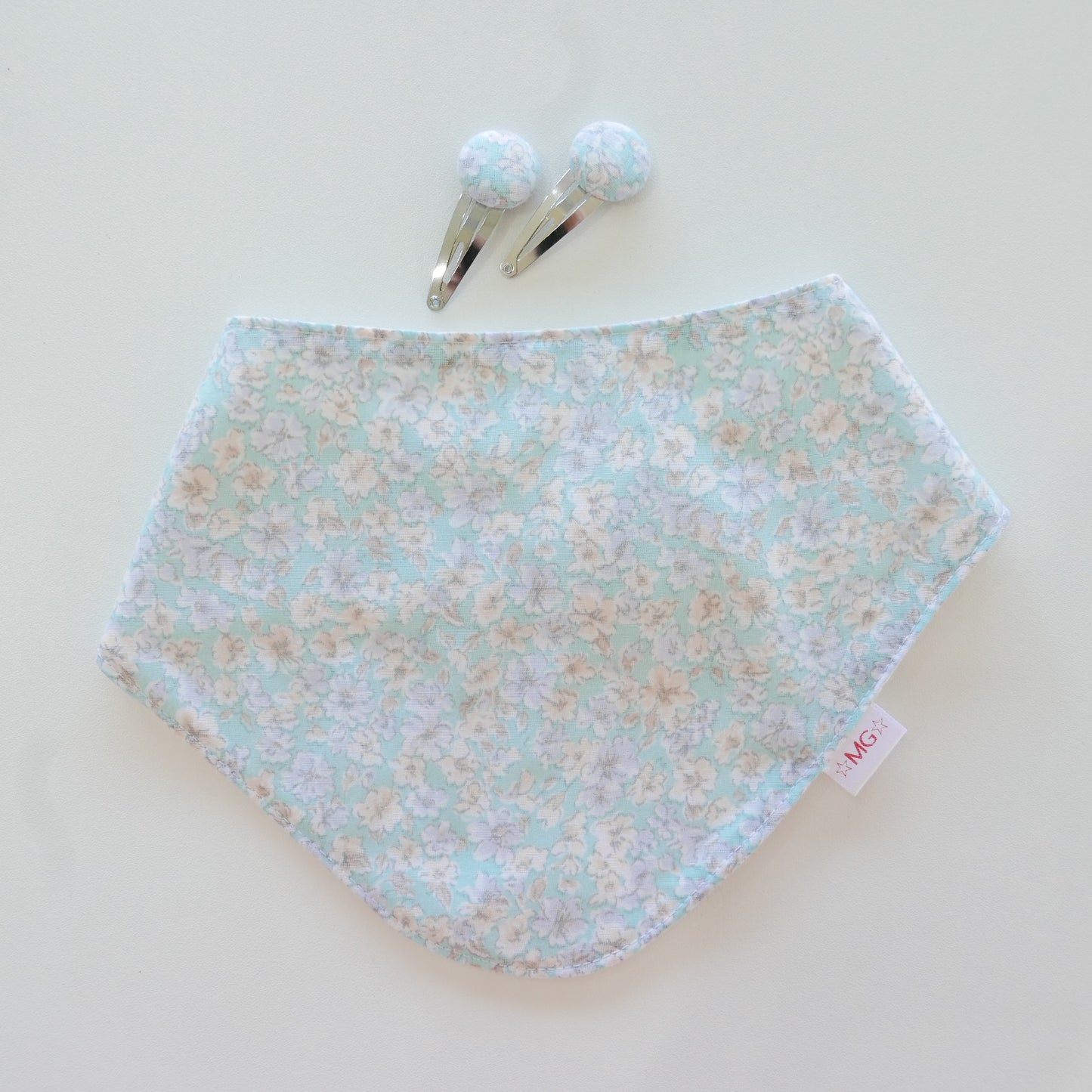 Making Good - Bib and Hair Clip Set in Blue