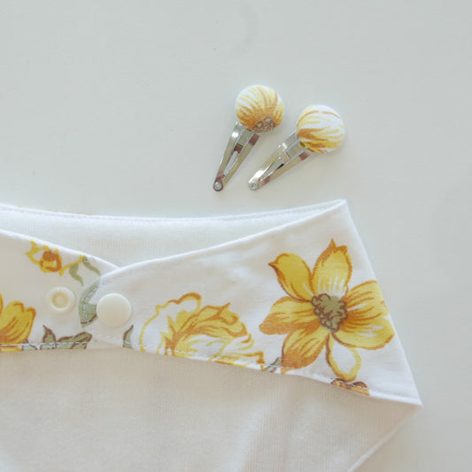 Making Good - Bib and Hair Clip Set in Calendula