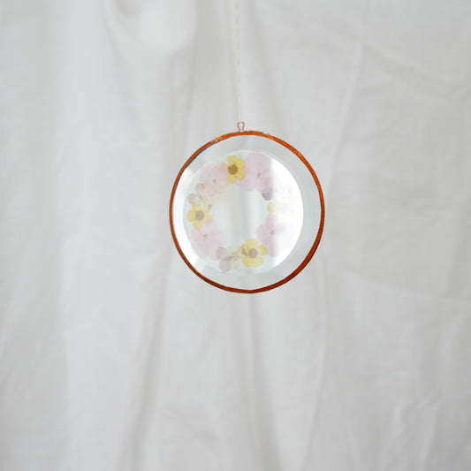 Pressed Flower Suncatcher - Buttercup and Hydrangea