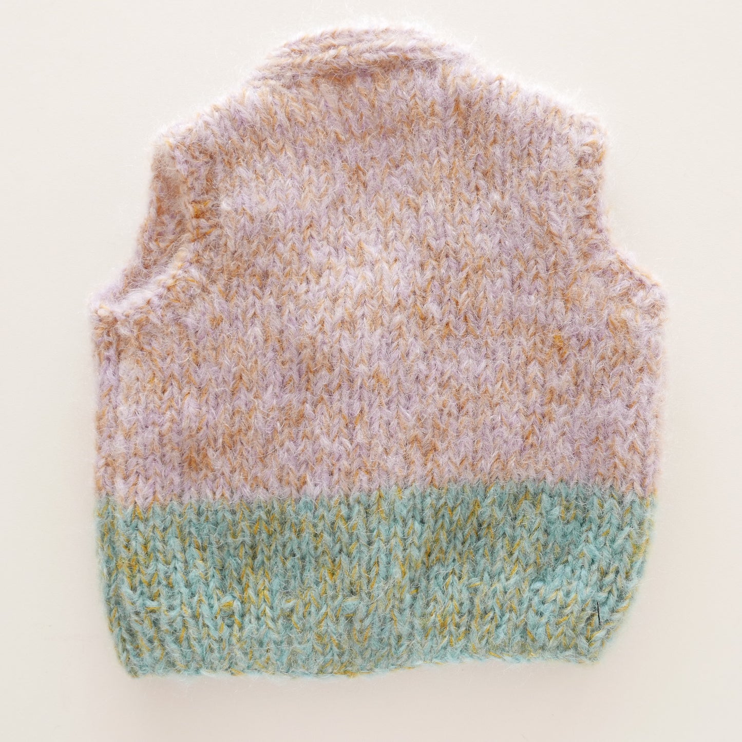 Hand knitted vest - Sorbet