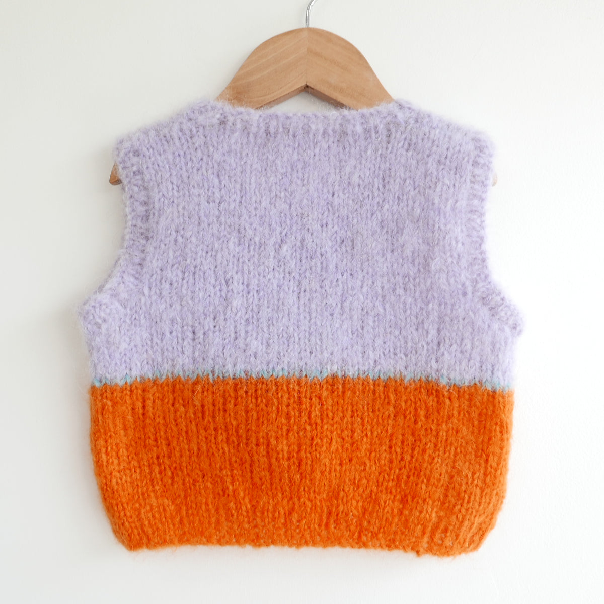 Hand knitted vest - Sunset