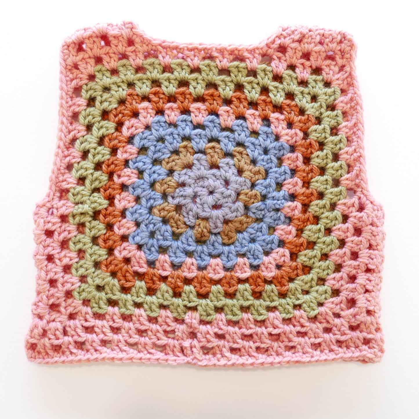 Granny Square Crochet Vest - Blossom