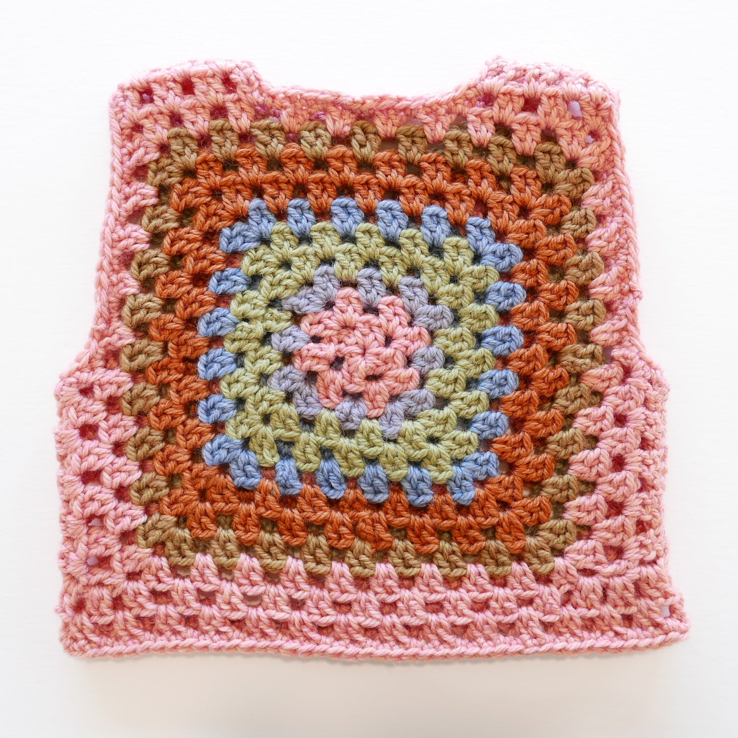 Granny Square Crochet Vest - Blossom