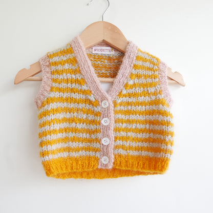 Hand knitted vest