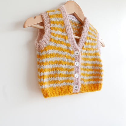 Hand knitted vest