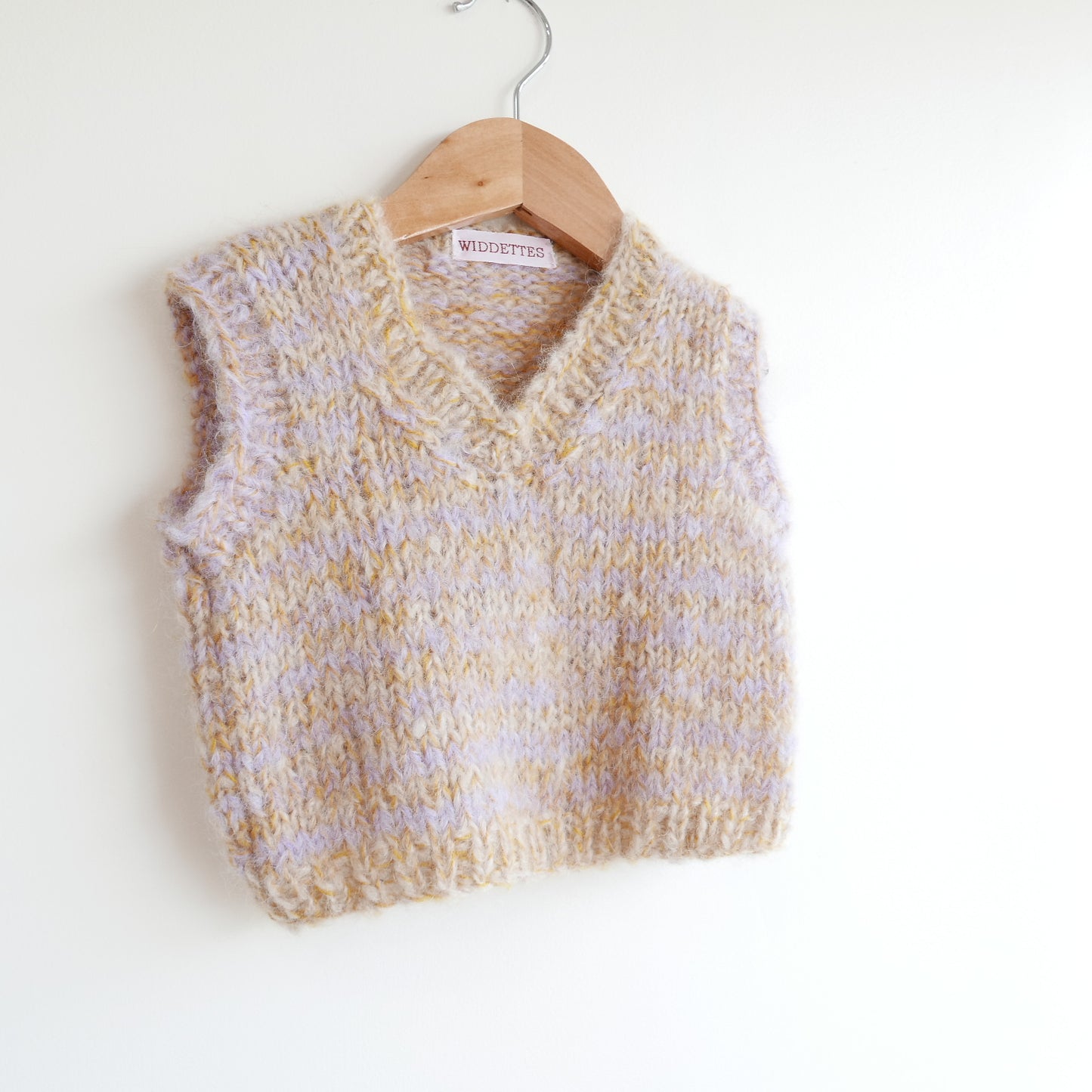 Hand knitted vest - Tide Line