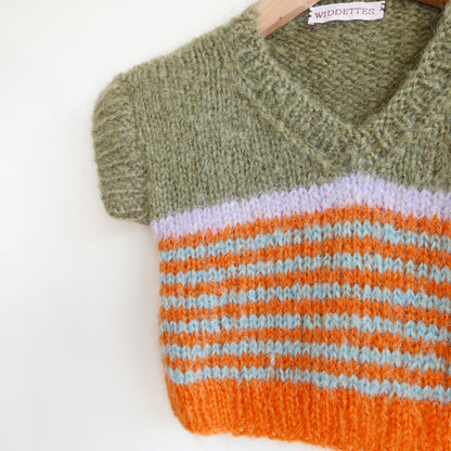 Hand knitted vest - Tutti Frutti