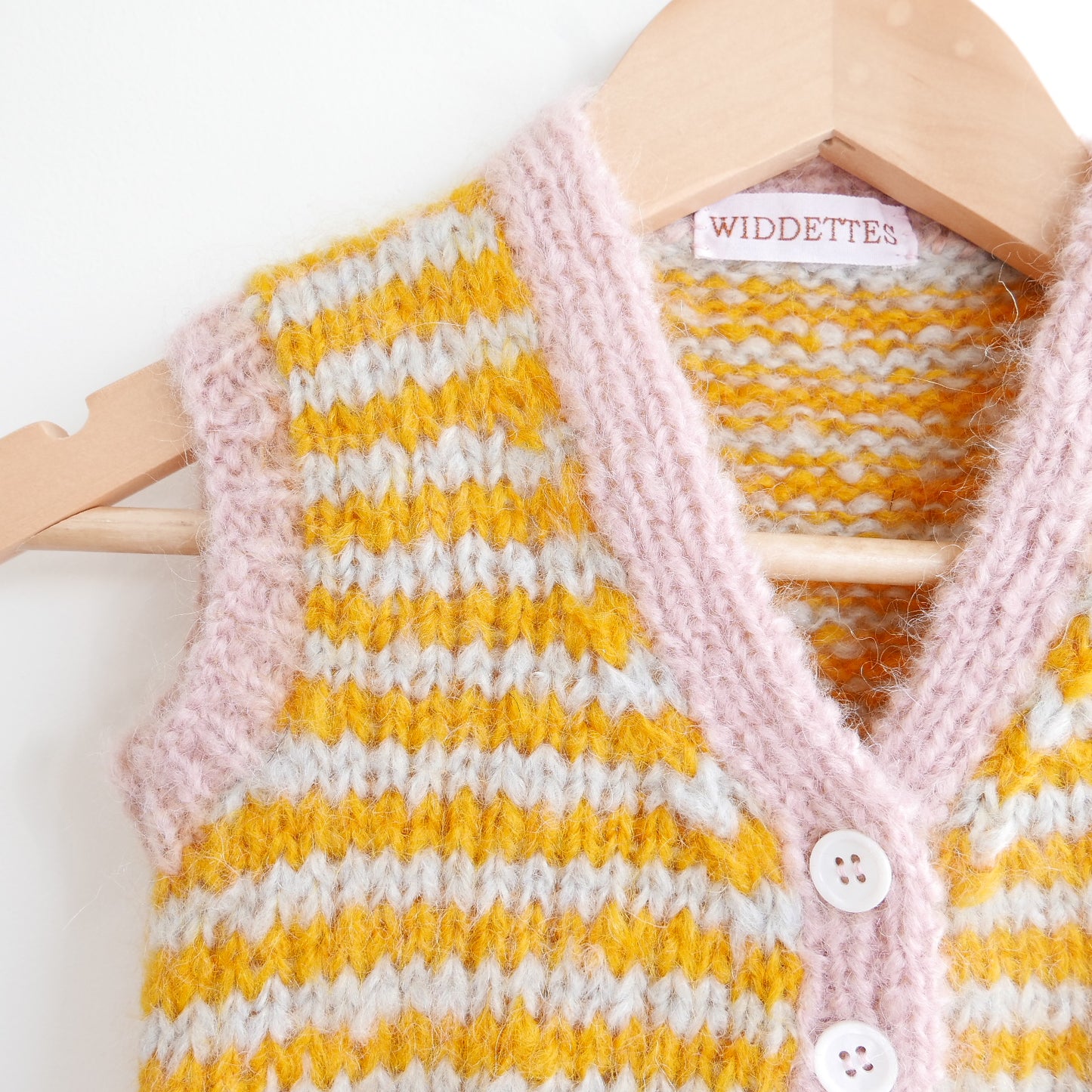 Hand knitted vest