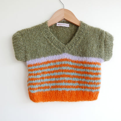 Hand knitted vest - Tutti Frutti