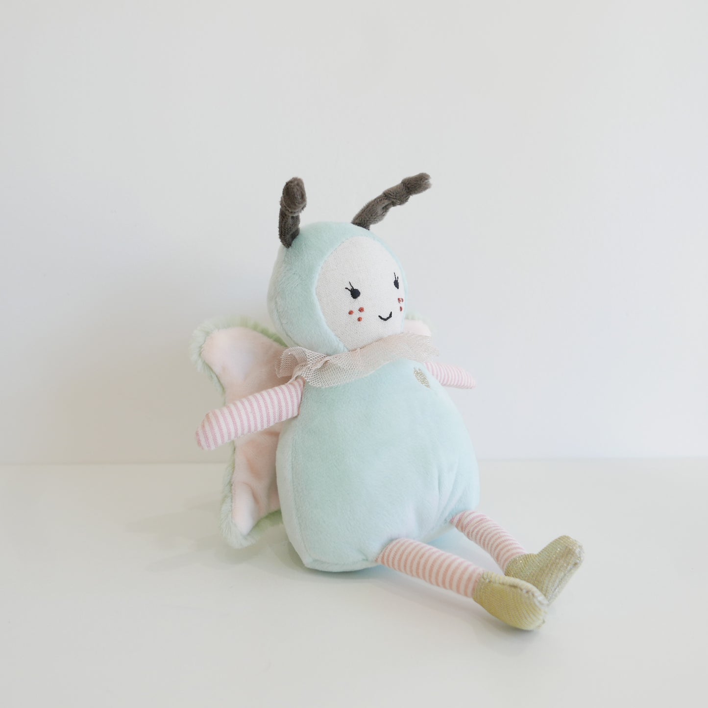 Light blue plush butterfly toy