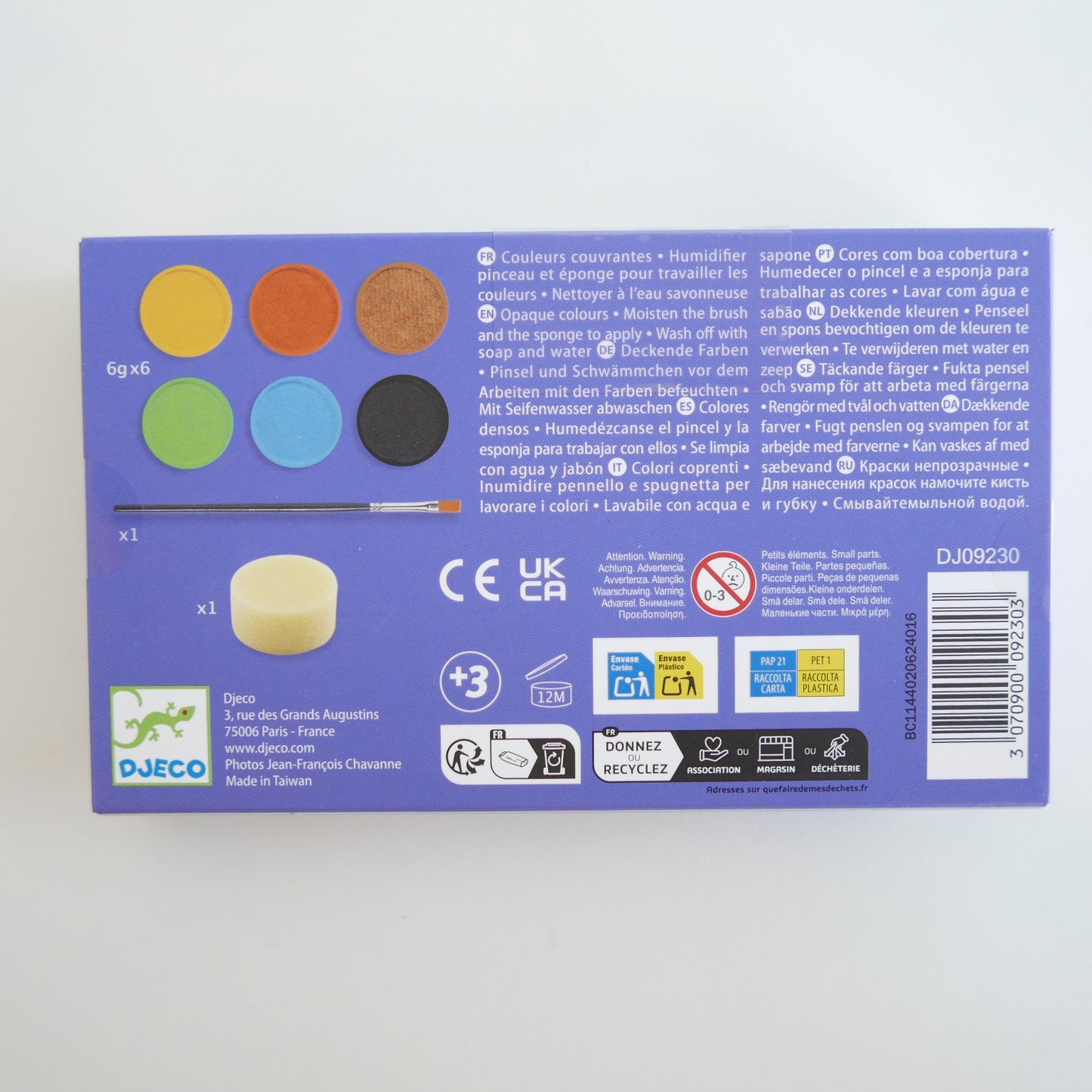 Face painting kit - 6 colours