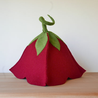 Flower Child Hat - Rose Red