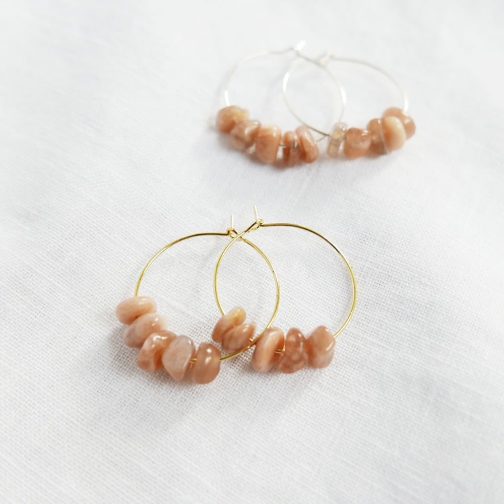 Goodheart Gemstone Hoops - Moonstone