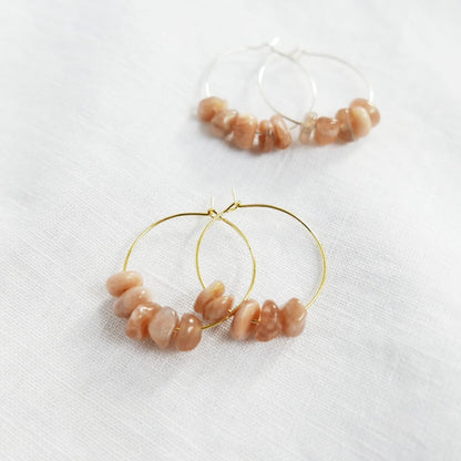 Goodheart Gemstone Hoops - Moonstone