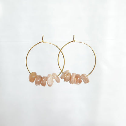 Goodheart Gemstone Hoops - Moonstone