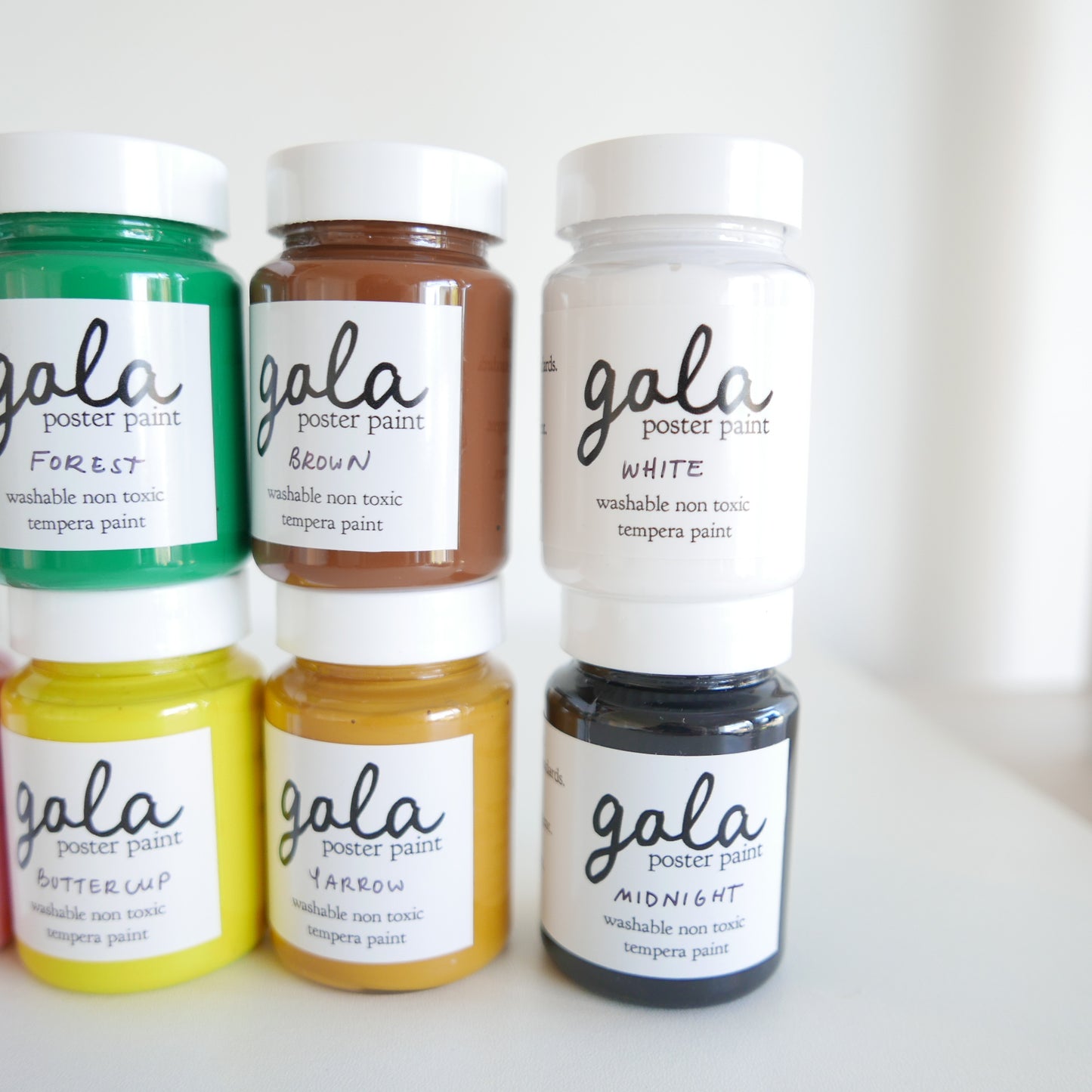 gala poster paint with handwritten names