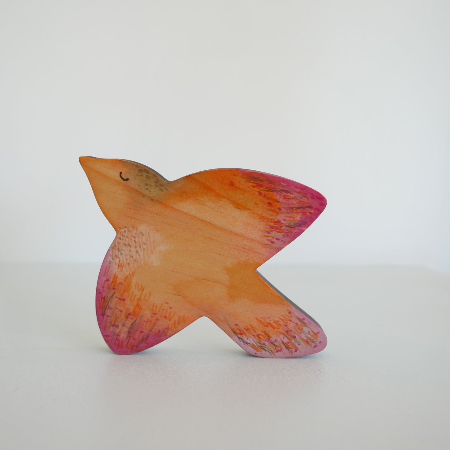 Wooden Bird Wall Art - Hand Painted