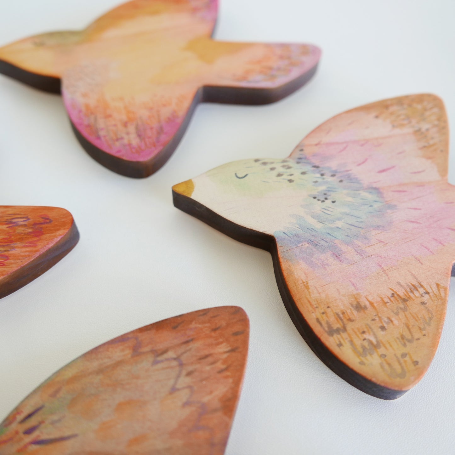 Wooden Bird Wall Art - Hand Painted