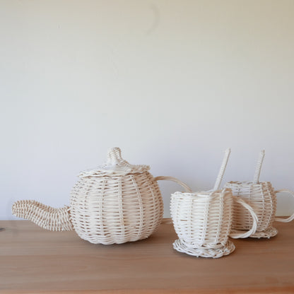 Rattan Tea Set