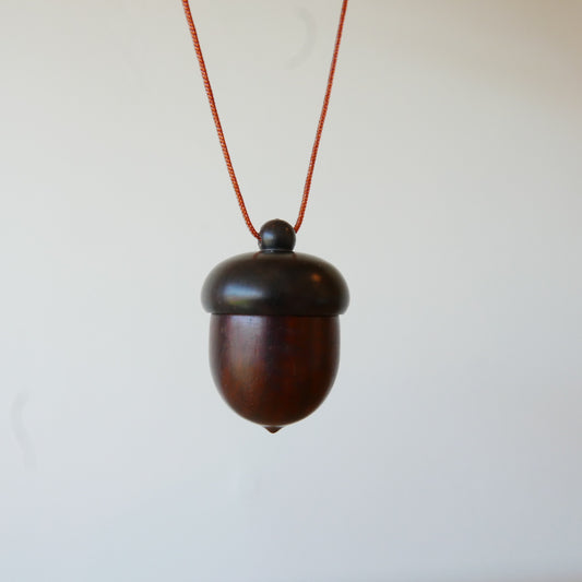 Wooden Acorn Necklace