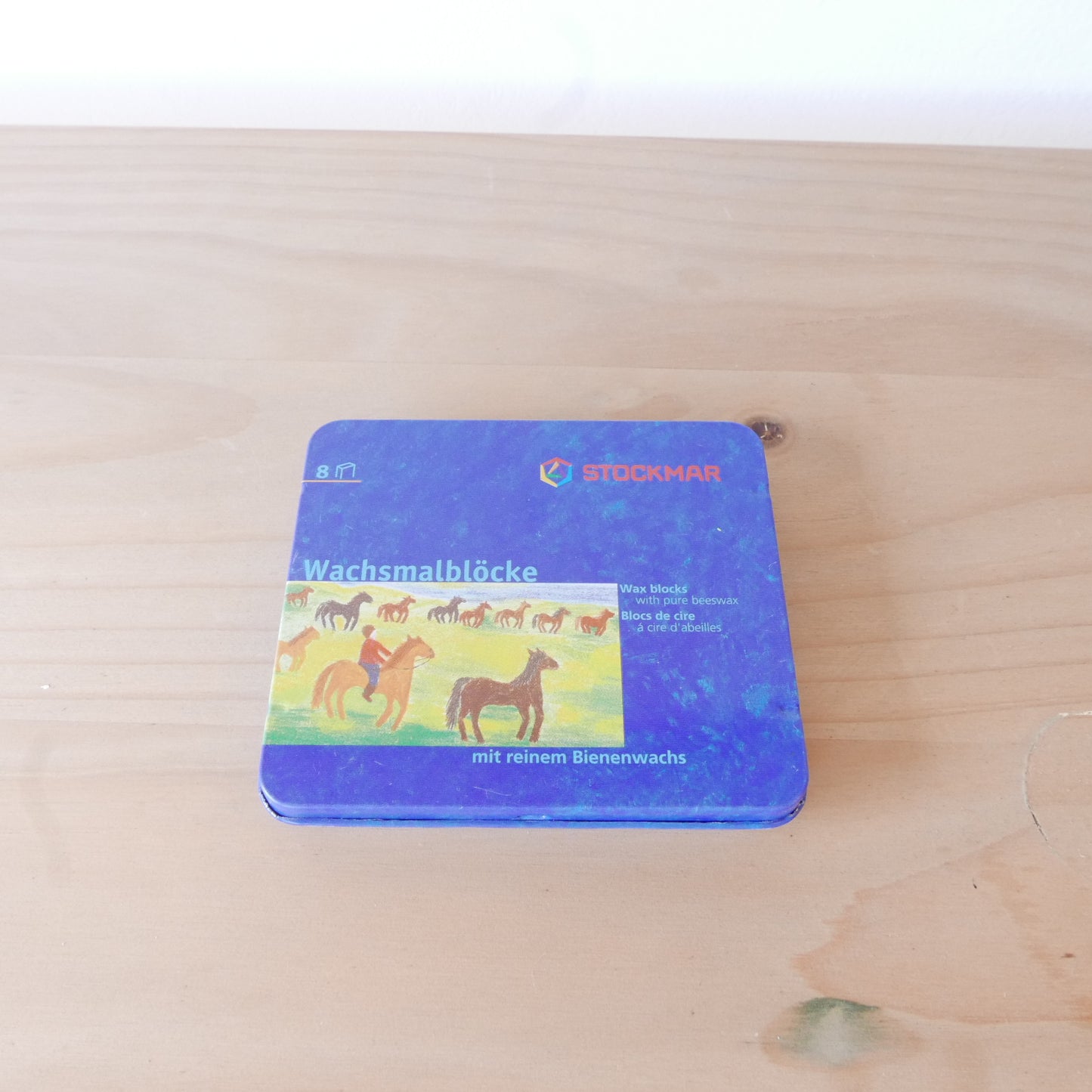 Stockmar Block Crayons in a Storage Tin