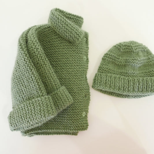 Knitwear Set in Leaf green