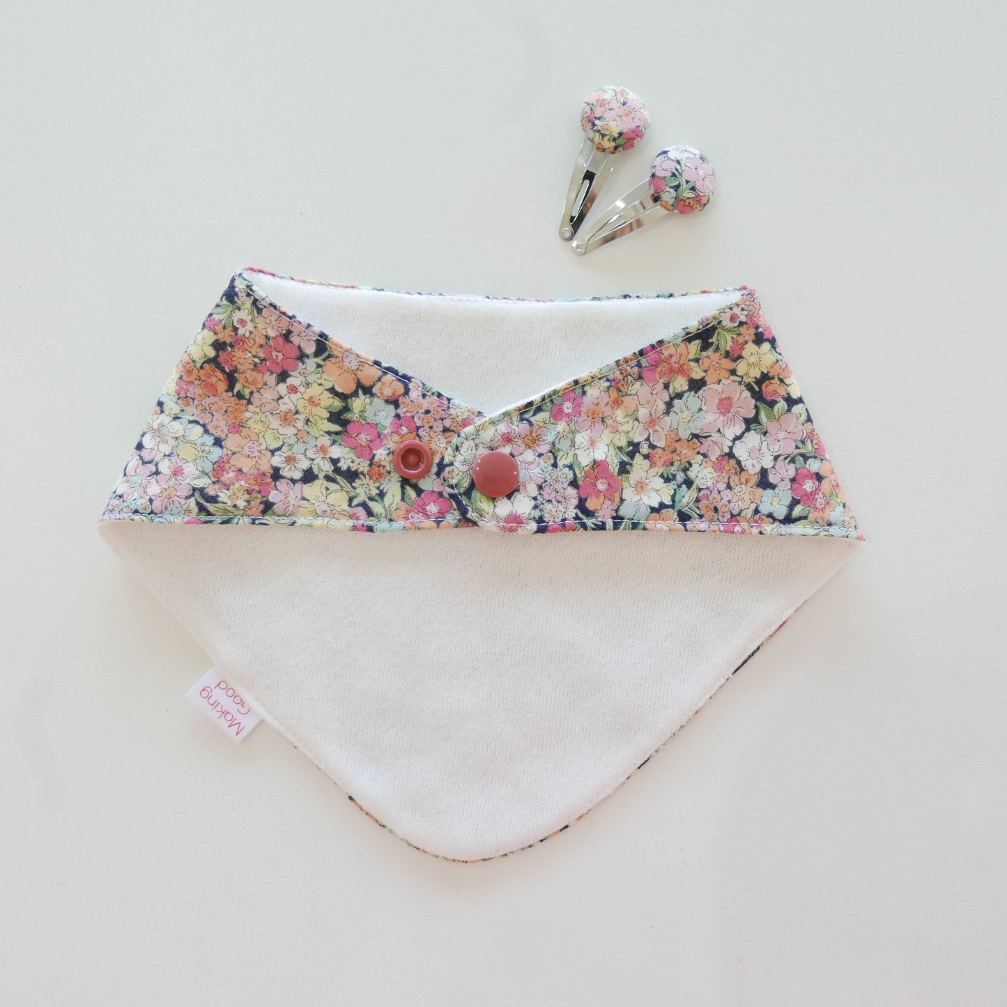 Making Good - Bib and Hair Clip Set in Black Forest