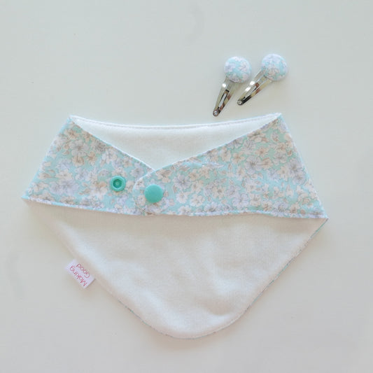 Making Good - Bib and Hair Clip Set in Blue