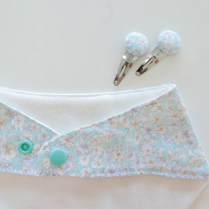 Making Good - Bib and Hair Clip Set in Blue