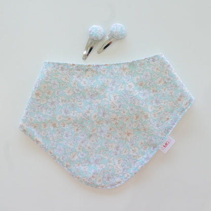 Making Good - Bib and Hair Clip Set in Blue