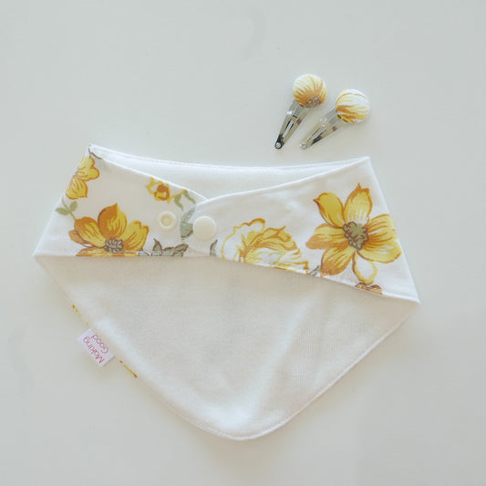 Making Good - Bib and Hair Clip Set in Calendula