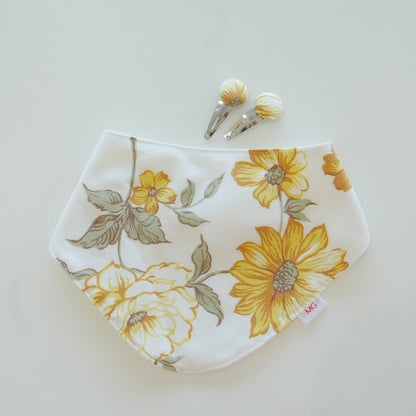Making Good - Bib and Hair Clip Set in Calendula