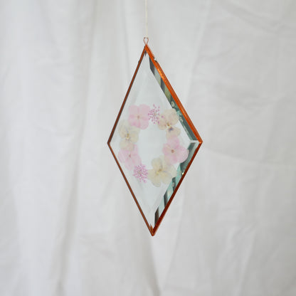Pressed Flower Suncatcher - Hydrangea