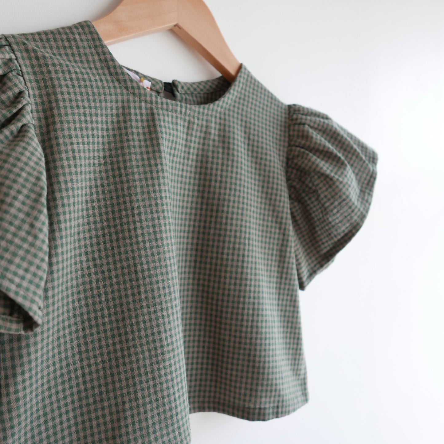 Widdettes - Fairy Top in Green Check