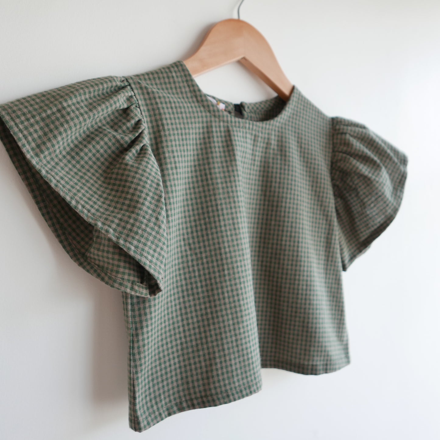 Widdettes - Fairy Top in Green Check