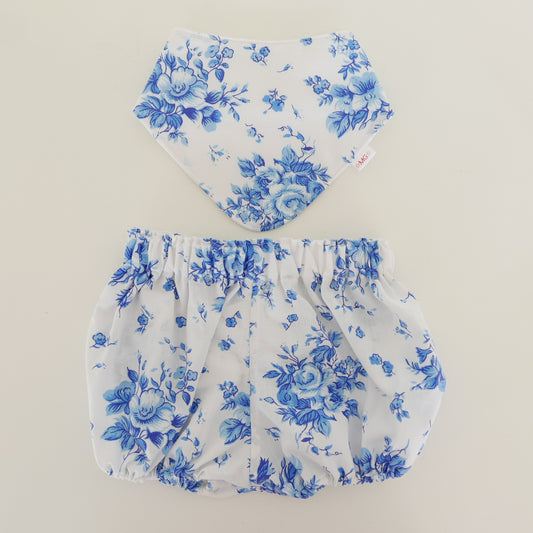 Making Good - Bloomer and Bib Set in Willow Blue