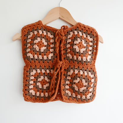 Crochet Vest - Cinnamon + Nutmeg