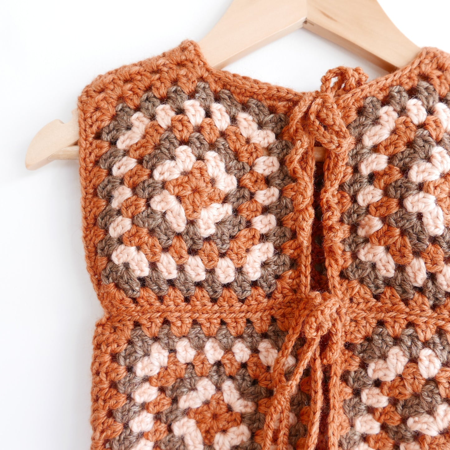 Crochet Vest - Cinnamon + Nutmeg