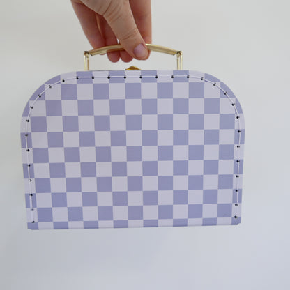 Suitcase Set in Blue Check