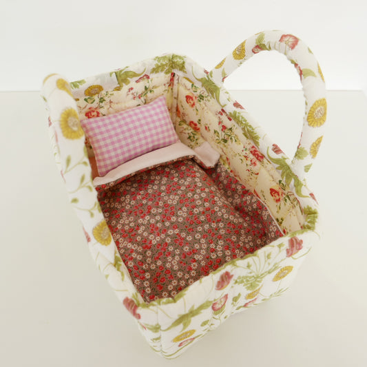 Carry Cot Dolls Bed - Summer Garden