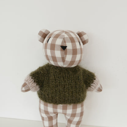 Sweet Bear - Gingham + Olive