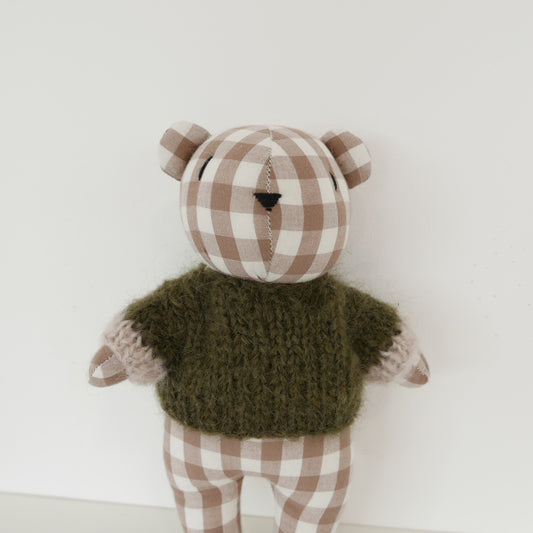 Sweet Bear - Gingham + Olive