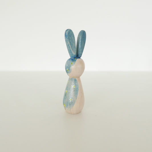 Hand Painted Rabbits - Blues + Greens