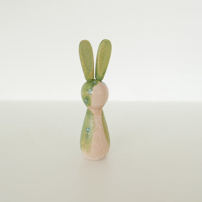 Hand Painted Rabbits - Blues + Greens