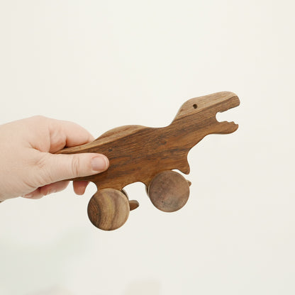 Wooden Push Along Dinosaur