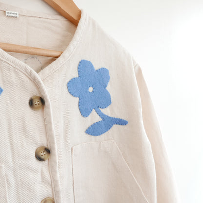 Gala Applique Jacket - Forget Me Not